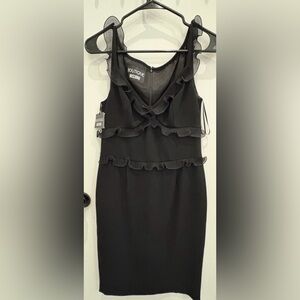 Moschino Black Ruffle Mini Dress